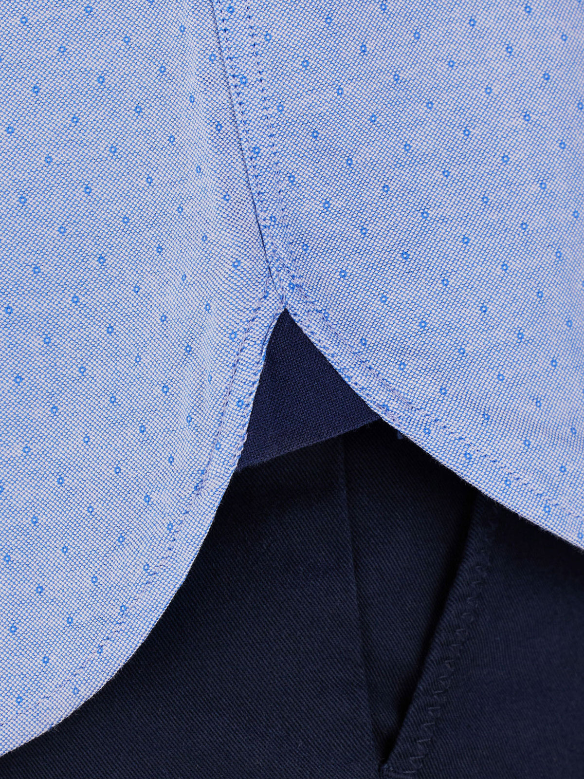 Long Sleeve Geometric Dobby Shirt - Sky Blue