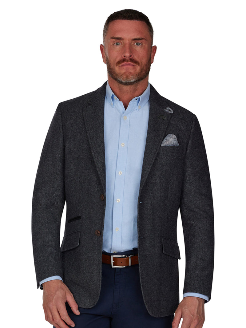 Charcoal-Grey British Wool Blazer