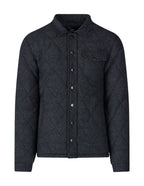 Quilted Herringbone Jacket - Charcoal