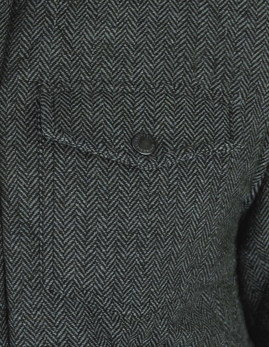 Quilted Herringbone Jacket - Charcoal