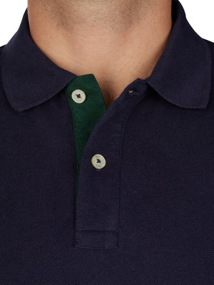 Chest Panel Pique Polo - Forest
