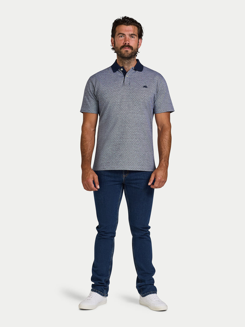 Dobby Jersey Polo - Navy