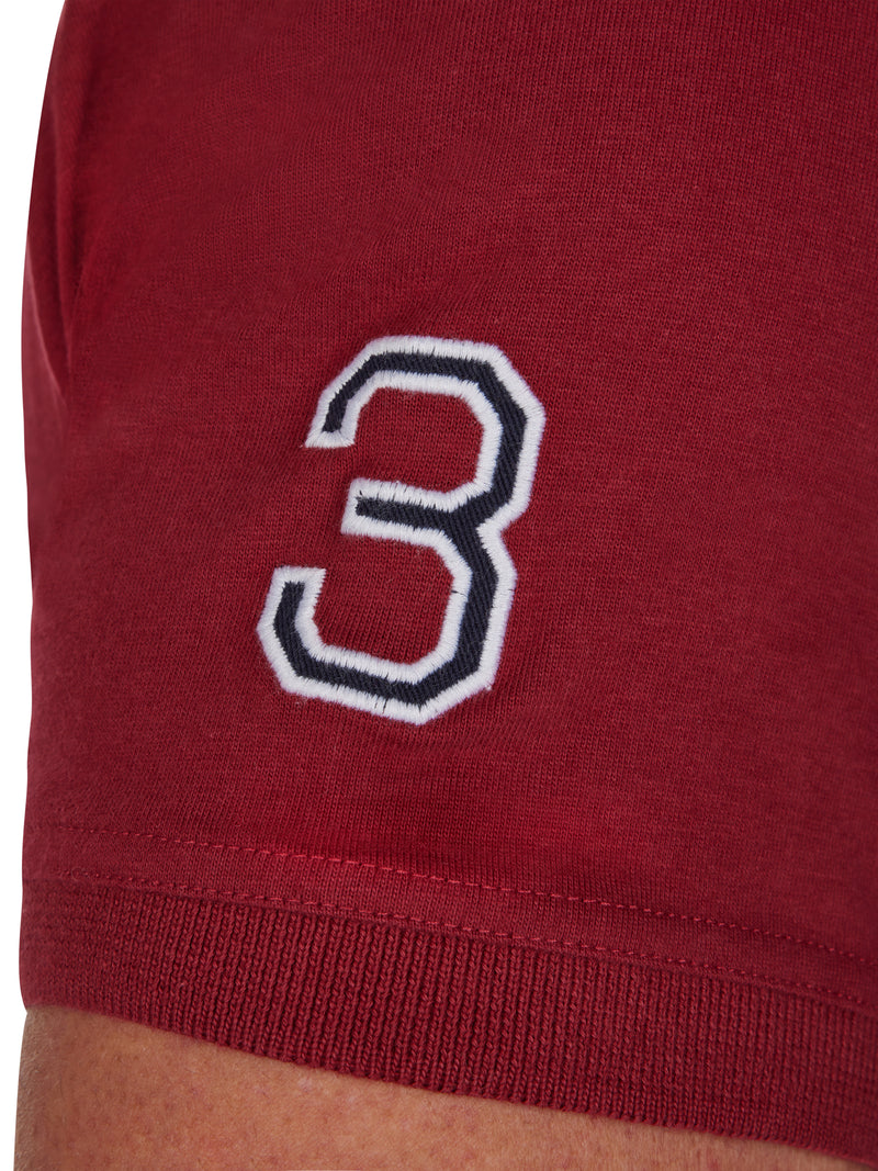 No.3 Jersey Polo - Claret
