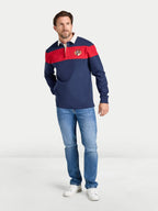 Chest Panel Rugby Shirt - Long Sleeve - Navy