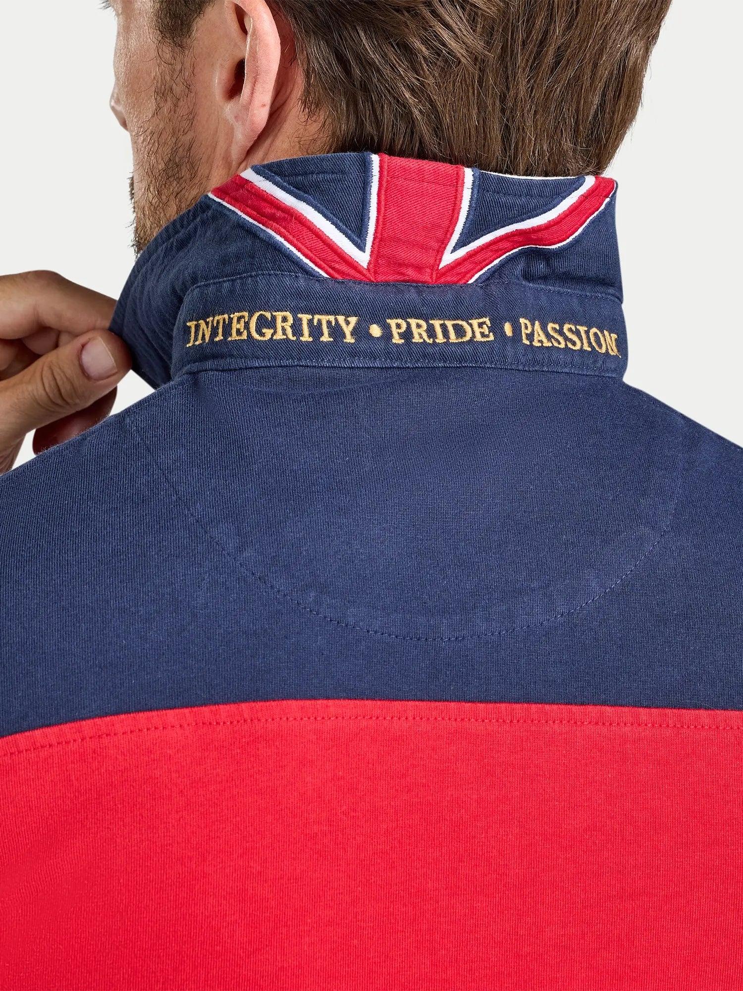 Chest Panel Rugby Shirt - Long Sleeve - Navy