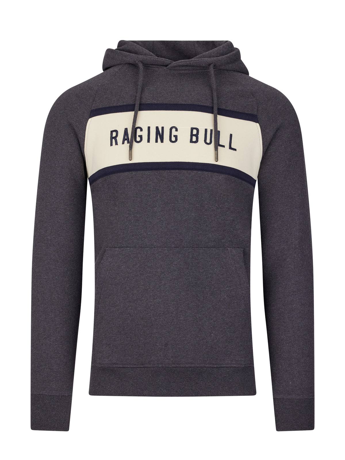 Contrast Panel Overhead Hoodie - Charcoal