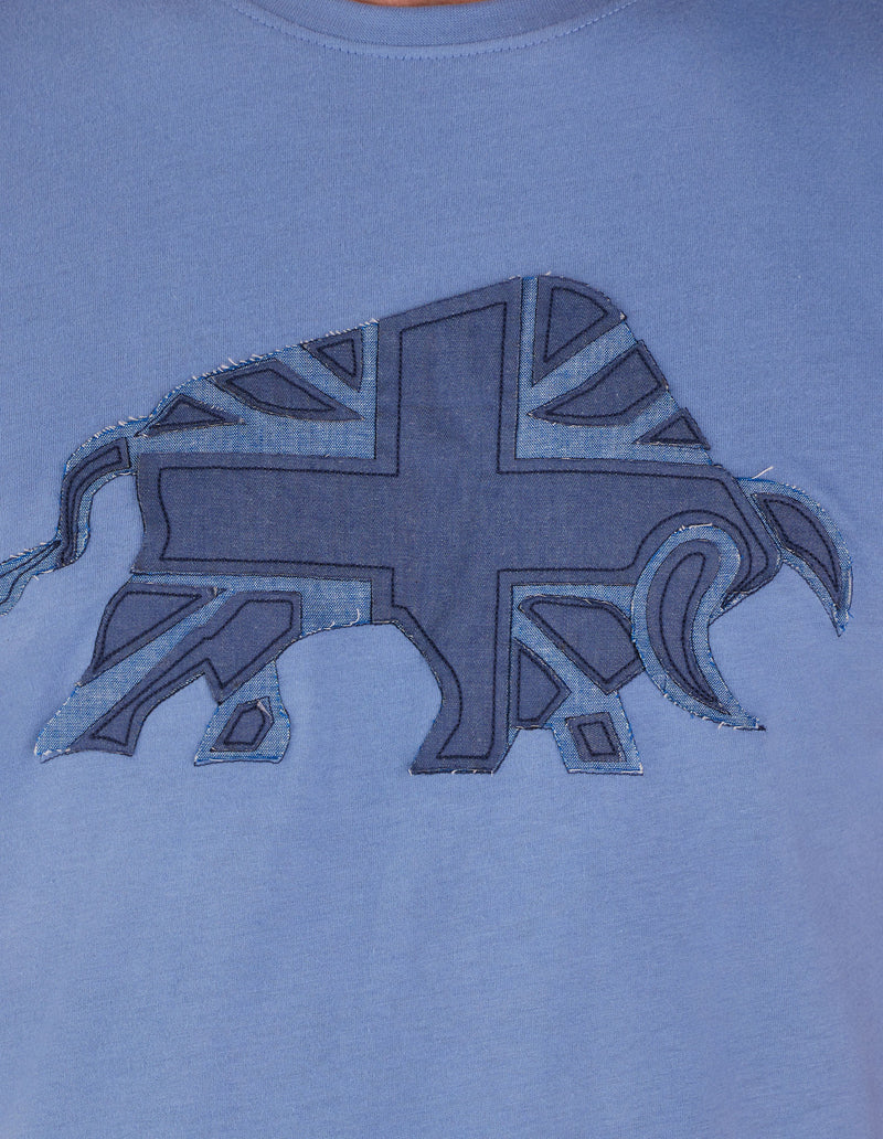 Chambray Bull T-Shirt - Blue