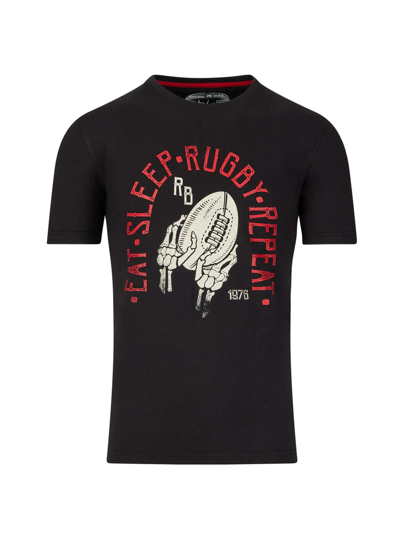 Eat Sleep Rugby T-Shirt - Black