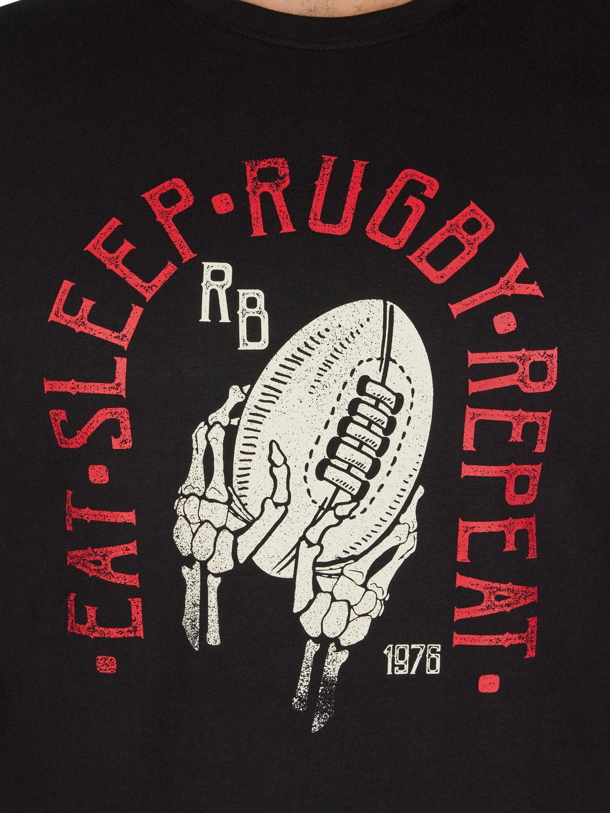 Eat Sleep Rugby T-Shirt - Black