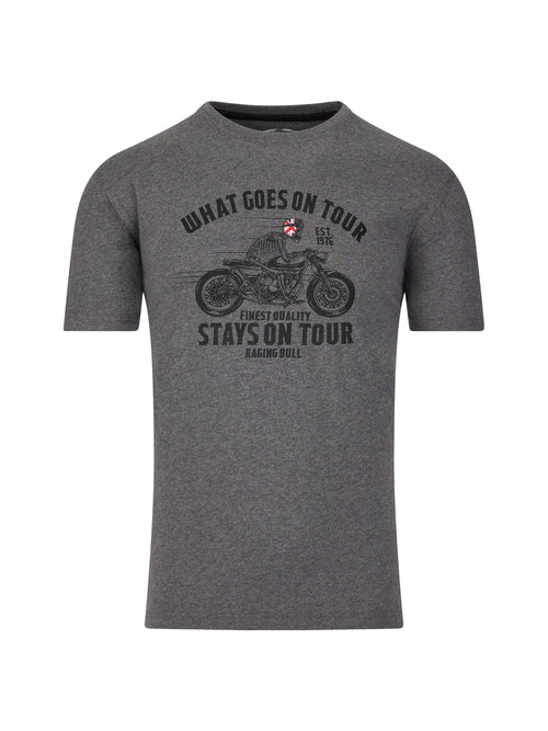 On Tour Biker T-Shirt - Charcoal
