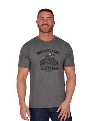On Tour Biker T-Shirt - Charcoal