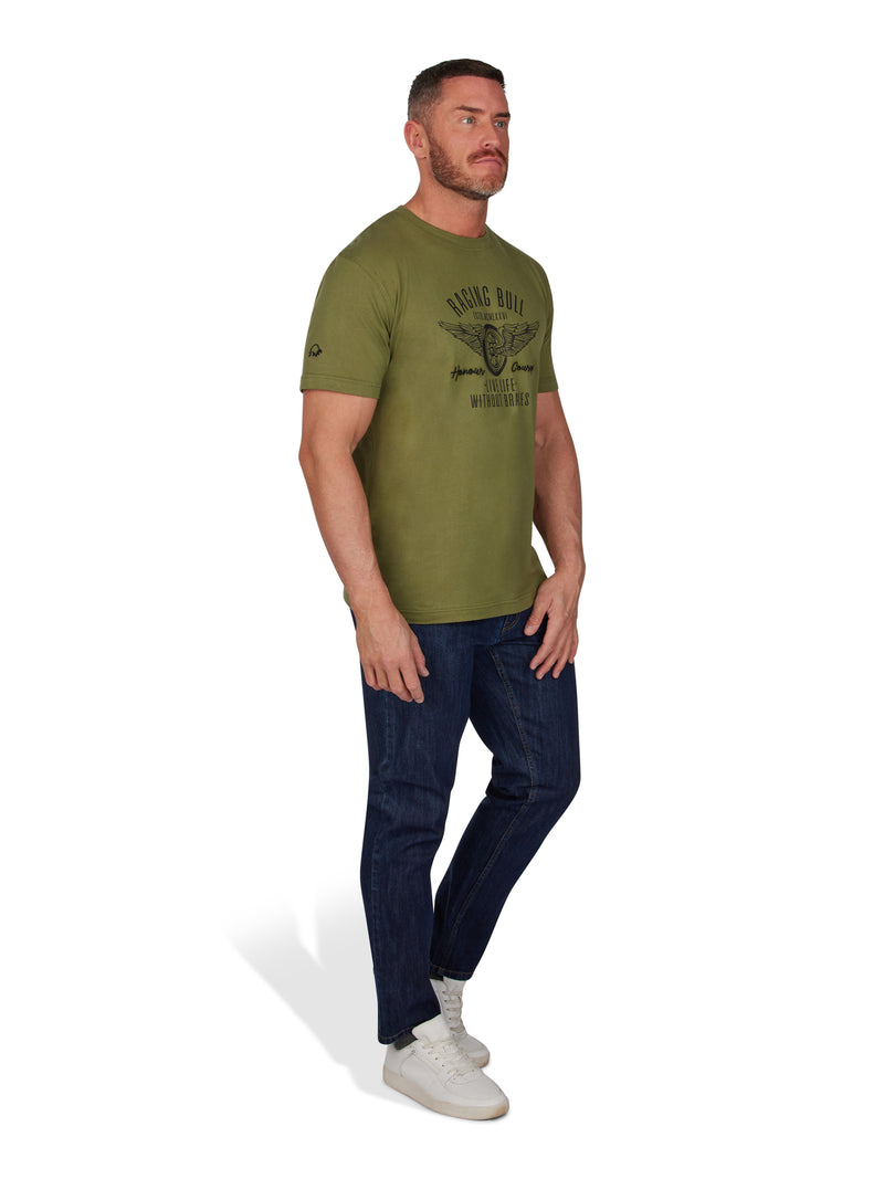 Life Without Brakes T-Shirt - Army Green