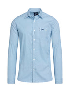 Long Sleeve Triangle Geometric Shirt - Blue