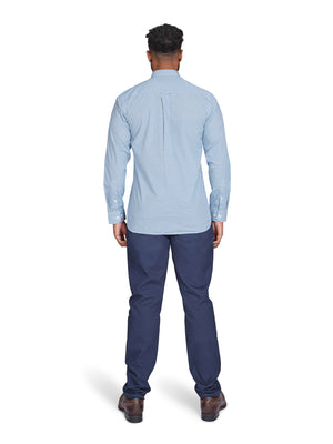 Long Sleeve Triangle Geometric Shirt - Blue