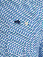 Long Sleeve Triangle Geometric Shirt - Blue