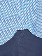 Long Sleeve Triangle Geometric Shirt - Blue