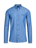 Long Sleeve Dobby Shirt - Denim Blue