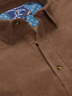 Long Sleeve Corduroy Shirt - Brown