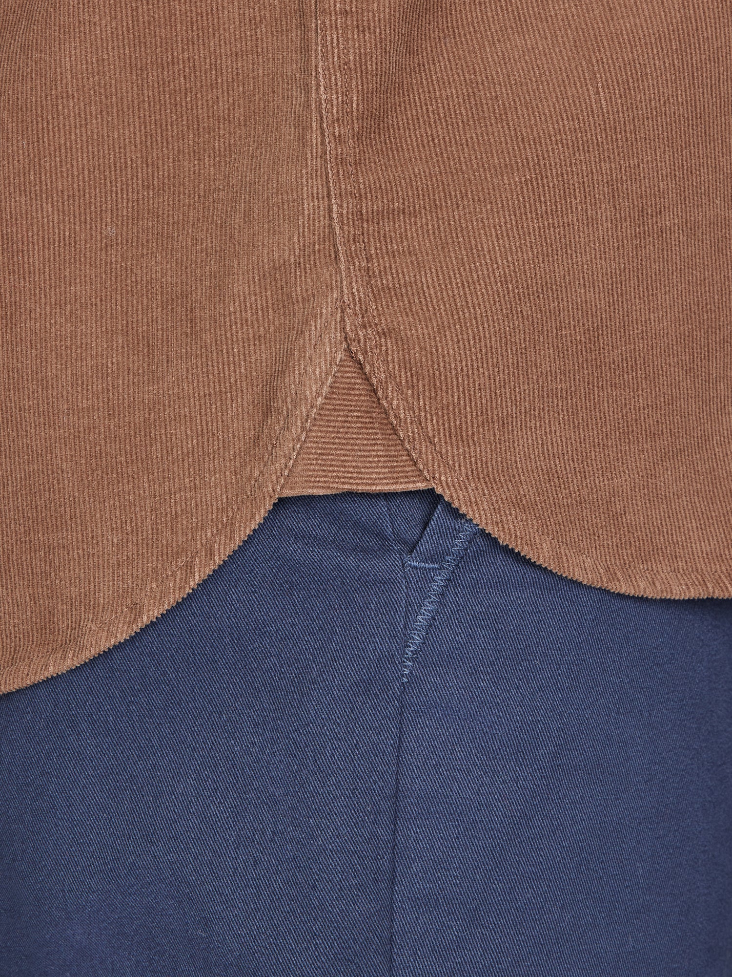 Long Sleeve Corduroy Shirt - Brown