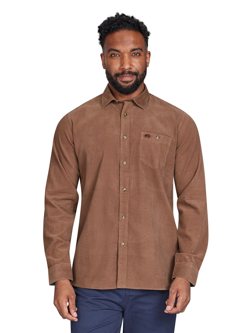 Brandit Corduroy Classic Shirt Long SL Chemise Homme Manches Longues