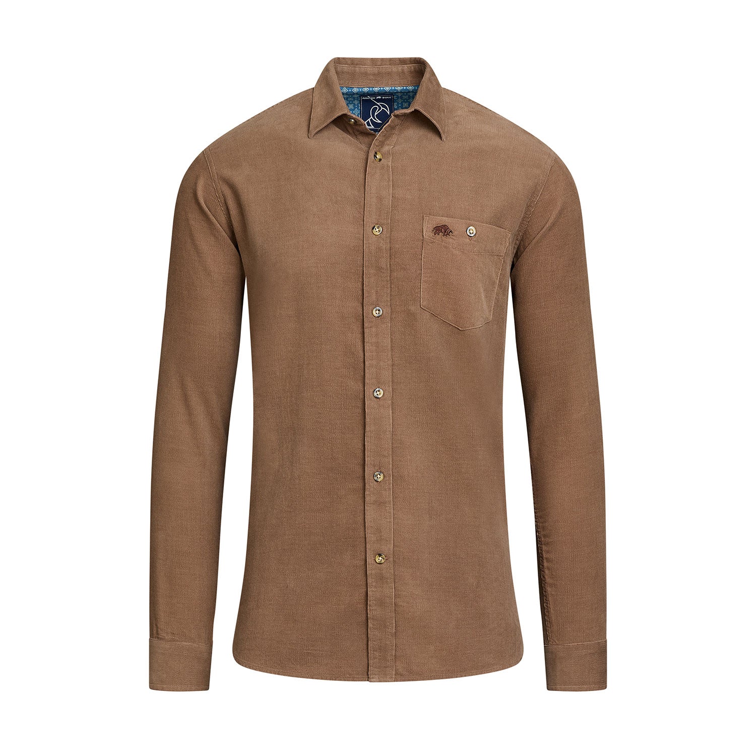 Long Sleeve Corduroy Shirt - Brown