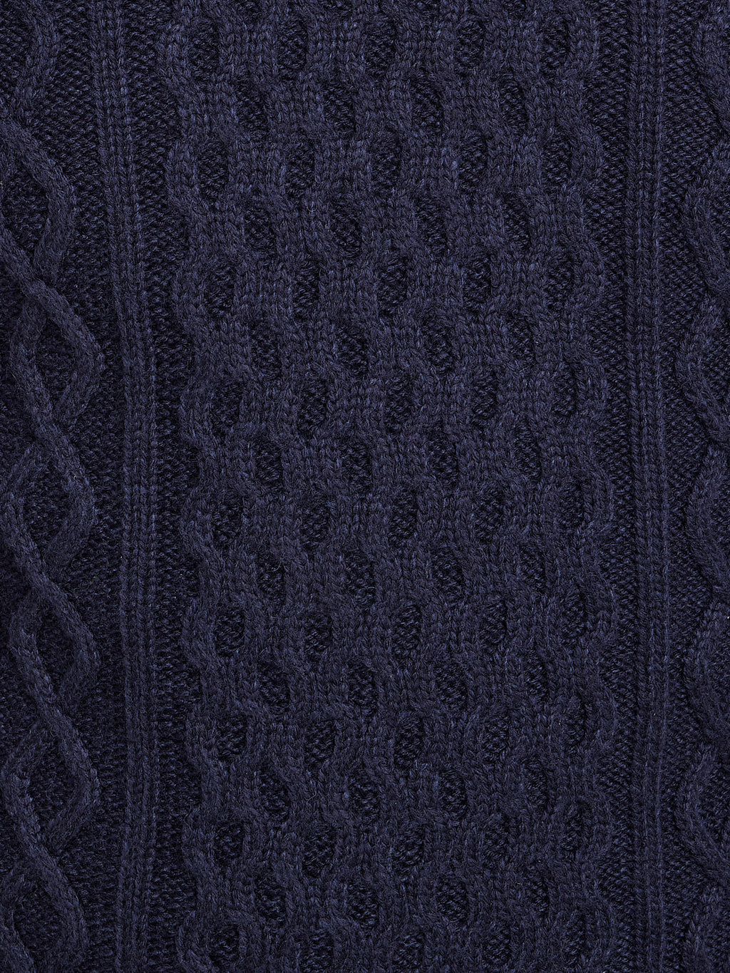Chunky Cable Crew Neck Knit - Navy