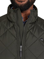 Patch Pocket Quilted Gilet - Khaki