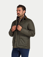 Wax Effect Cord Collar Jacket - Brown