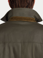 Wax Effect Cord Collar Jacket - Brown