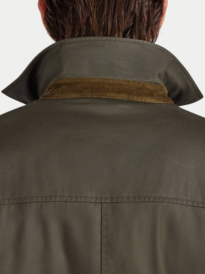 Wax Effect Cord Collar Jacket - Brown
