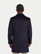 Wool Blend Coat - Navy