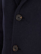 Wool Blend Coat - Navy