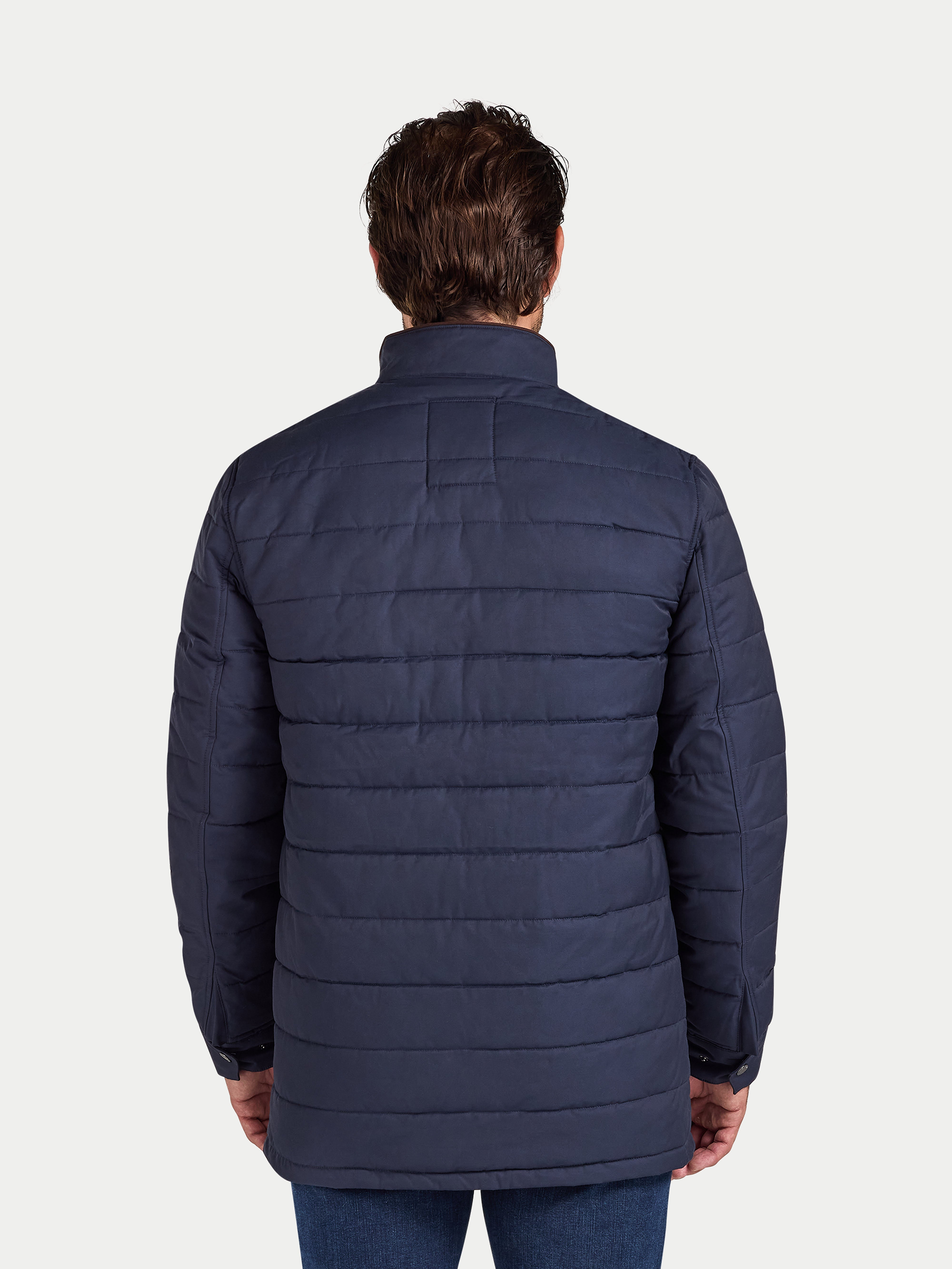 Midweight Quilted Jacket - Navy – Raging Bull Clothing
