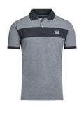 Engineered Panel Jersey Polo - Charcoal