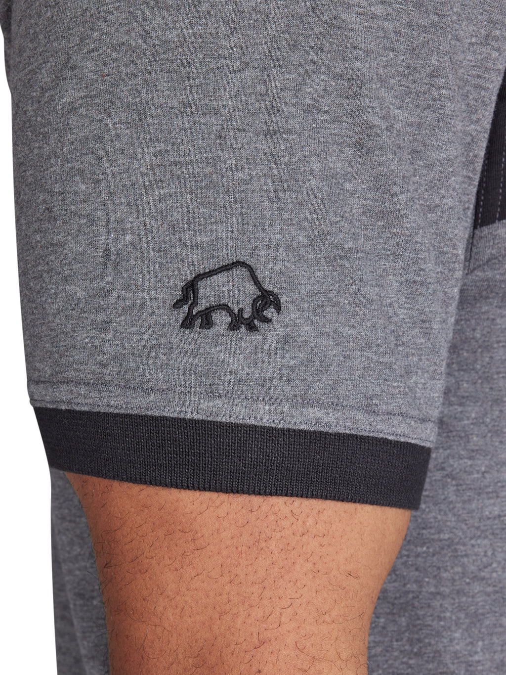 Engineered Panel Jersey Polo - Charcoal