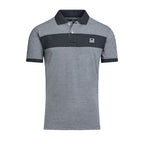 Engineered Panel Jersey Polo - Charcoal