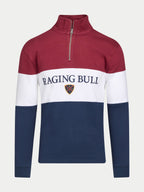 Cut & Sew Quarter Zip - Navy/Red
