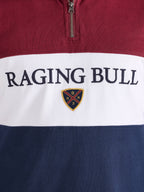 Cut & Sew Quarter Zip - Navy/Red