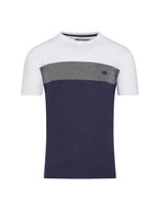 Cut & Sew Panel T-Shirt - Navy