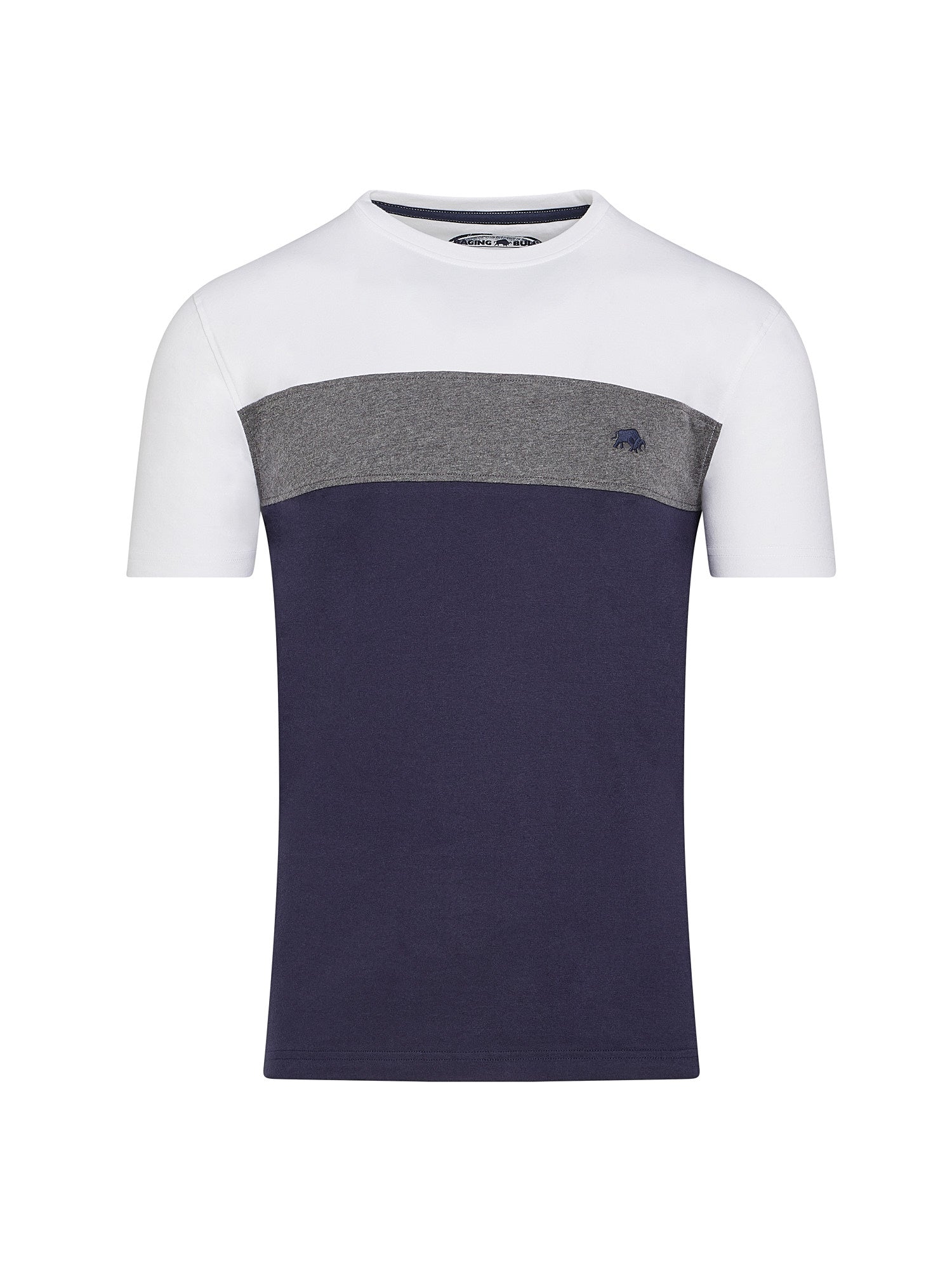 Cut & Sew Panel T-Shirt - Navy