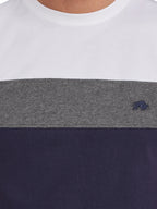Cut & Sew Panel T-Shirt - Navy