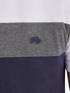Cut & Sew Panel T-Shirt - Navy