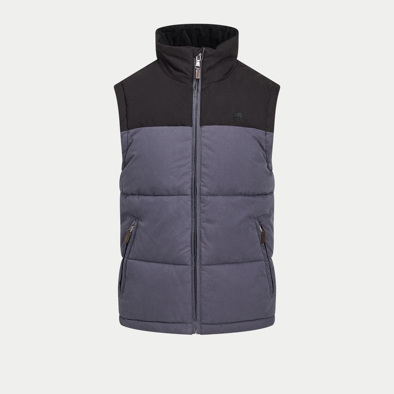 Two Tone Gilet - Black