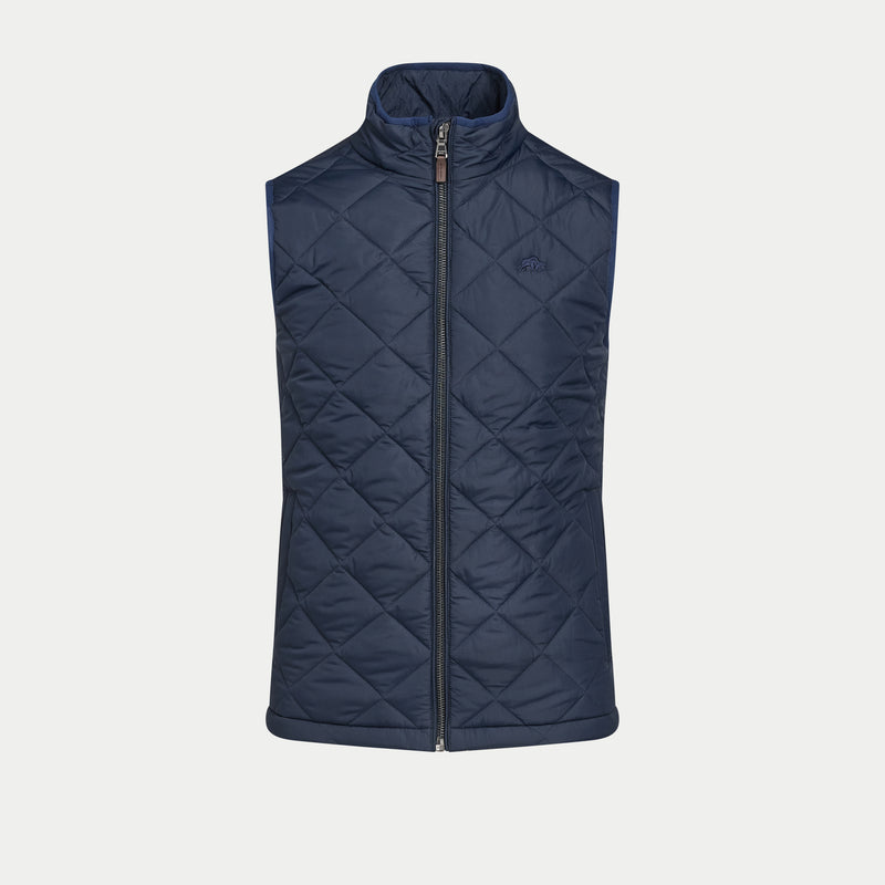 Quilted Gilet - Navy