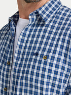 Mod Check Shirt - Long Sleeve - Navy