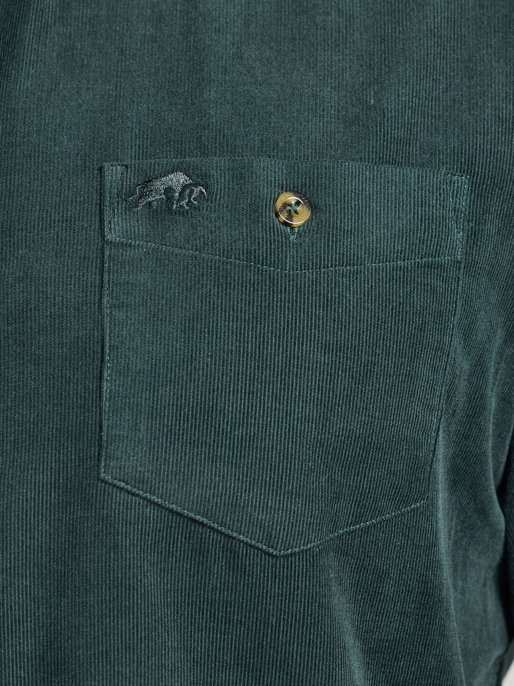 Long Sleeve Soft Needle Corduroy Shirt - Forest