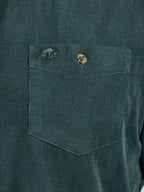 Long Sleeve Soft Needle Corduroy Shirt - Forest
