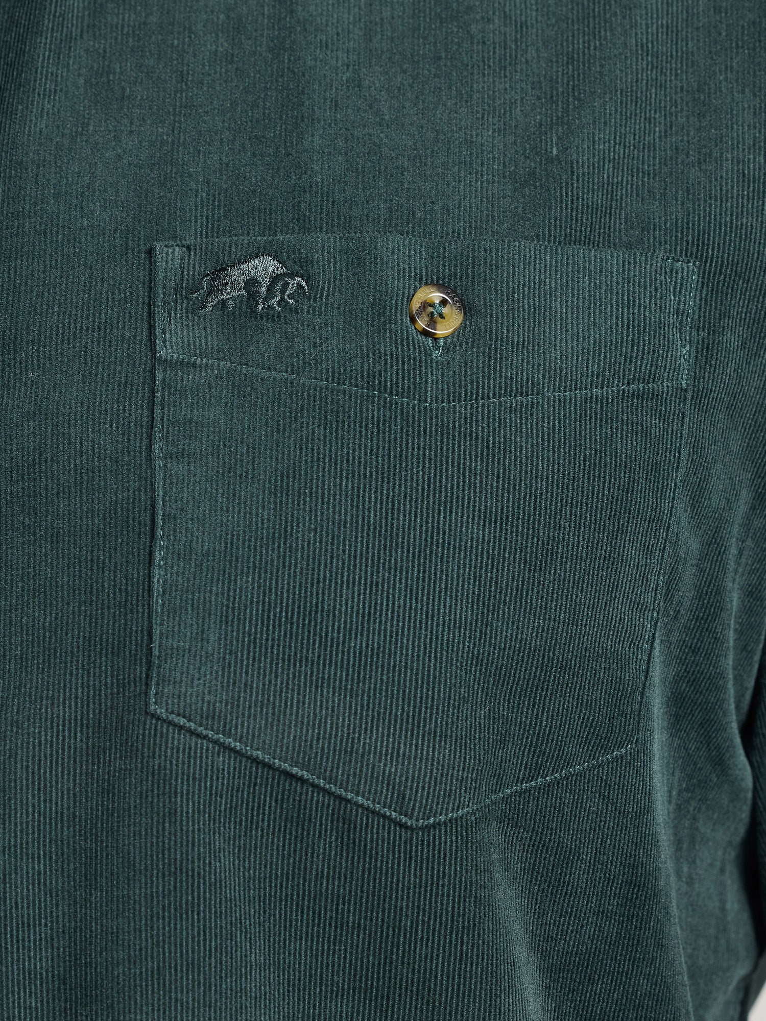 Long Sleeve Soft Needle Corduroy Shirt - Forest