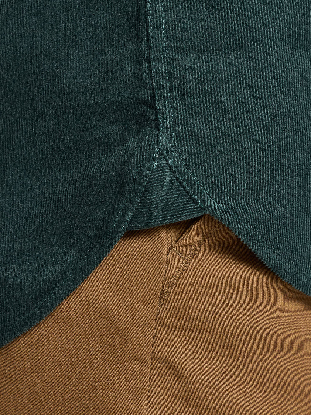 Long Sleeve Soft Needle Corduroy Shirt - Forest