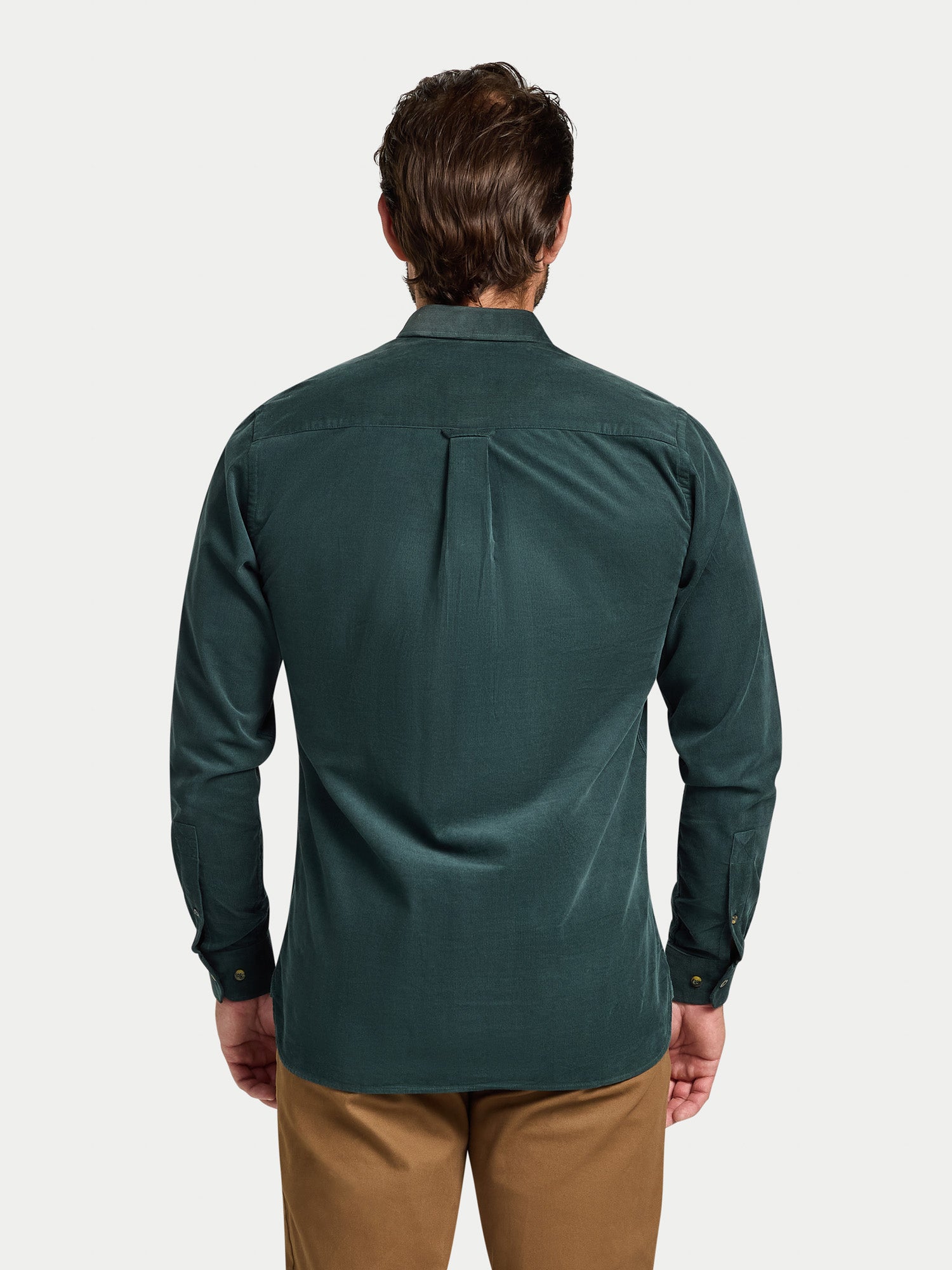 Long Sleeve Soft Needle Corduroy Shirt - Forest